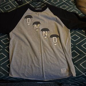 Gray and Black Raglan T-Shirt